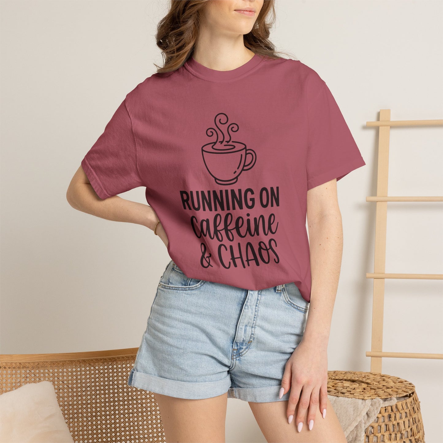 Funny "Caffeine and Chaos" T-Shirt