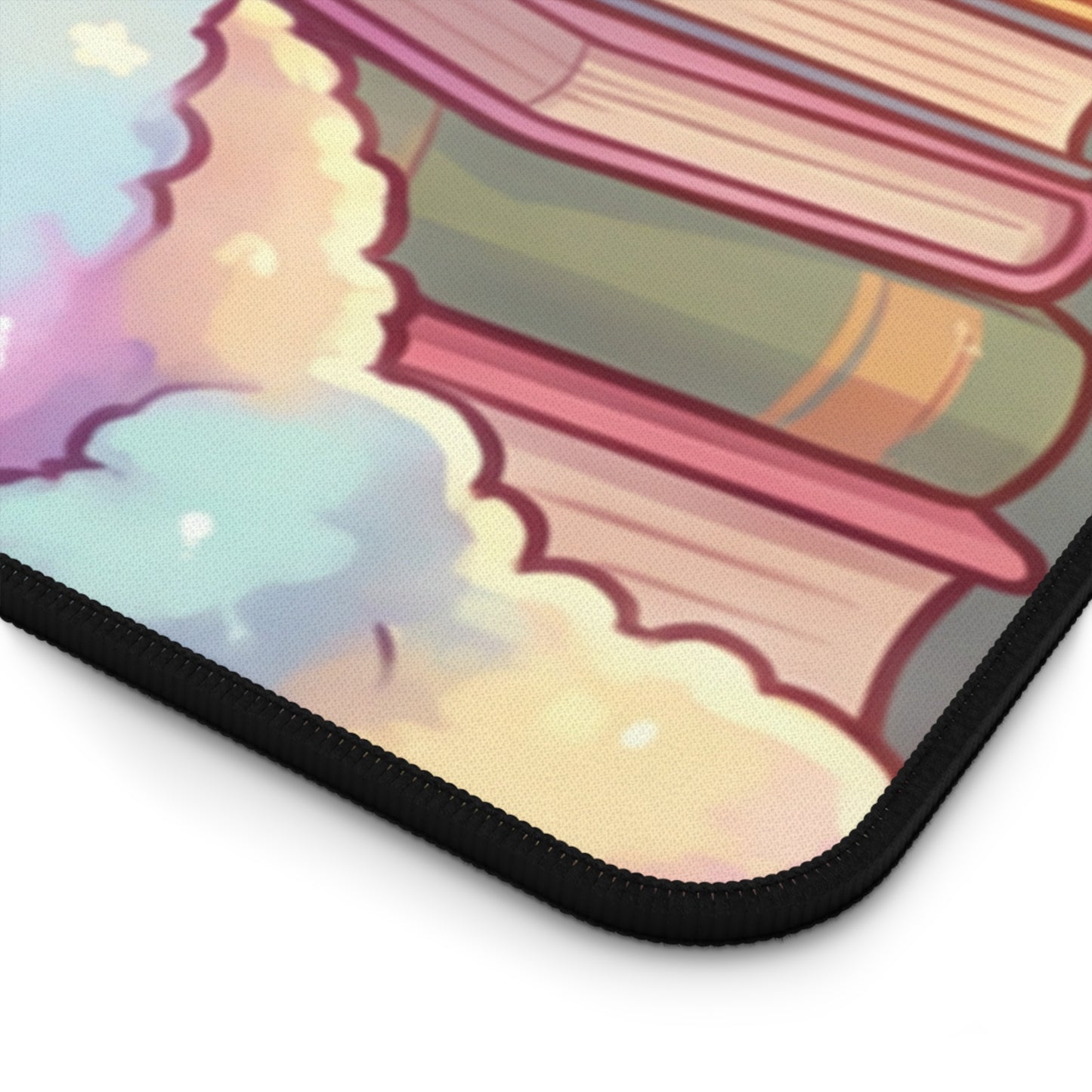 Cozy Bookwarm Dragon Desk Mat