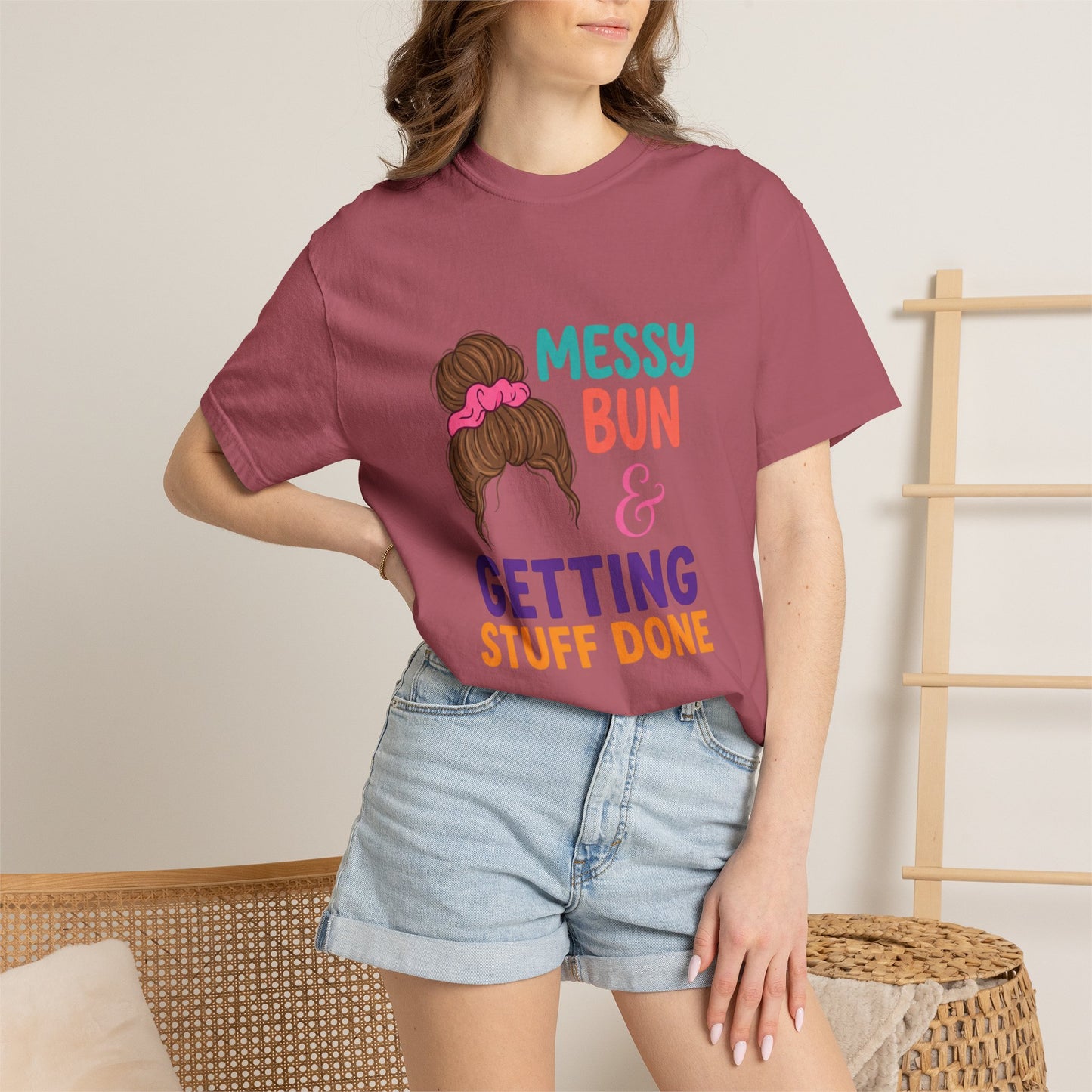Messy Bun Getting STuff Done T-Shirt