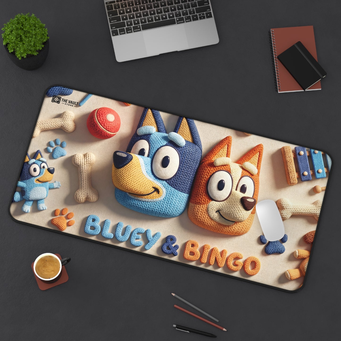 Bluey & Bingo Cartoon Desk Mat