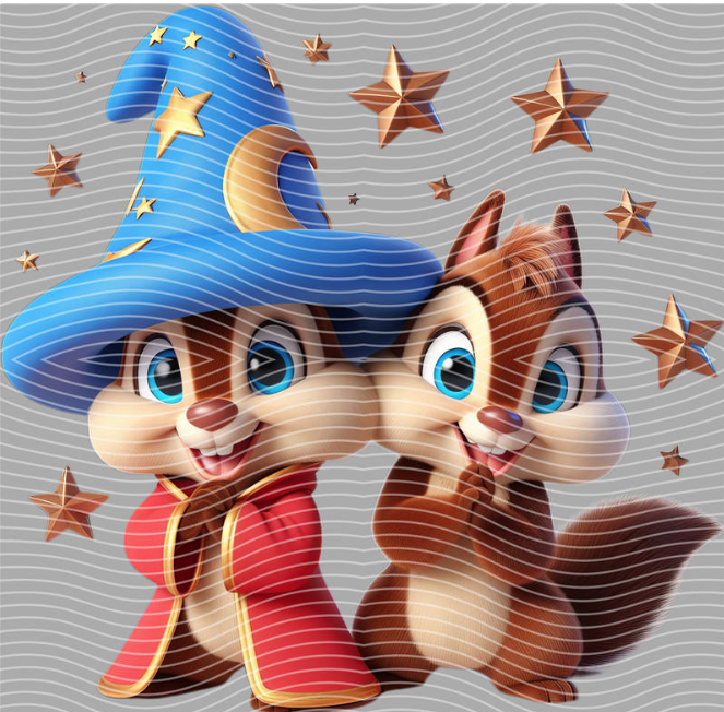 Chip 'n Dale Sorcerers DTF Transfer