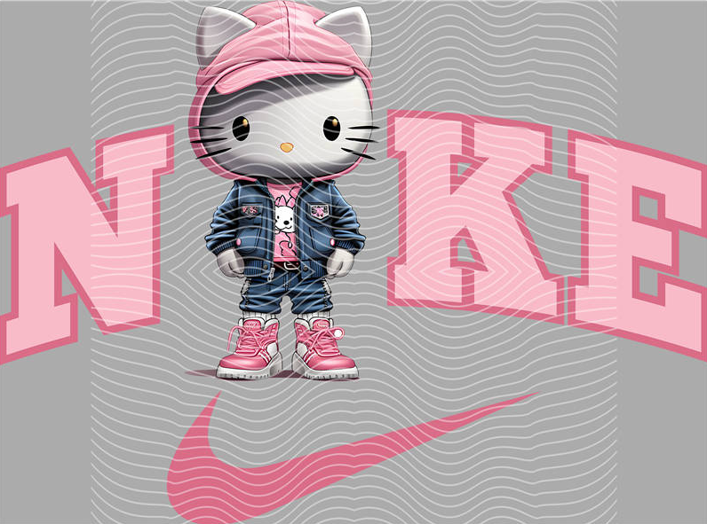 Hello Kitty Streetwear DTF Transfer