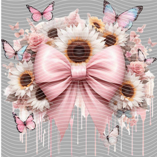 Sunflower Bow DTF Transfer