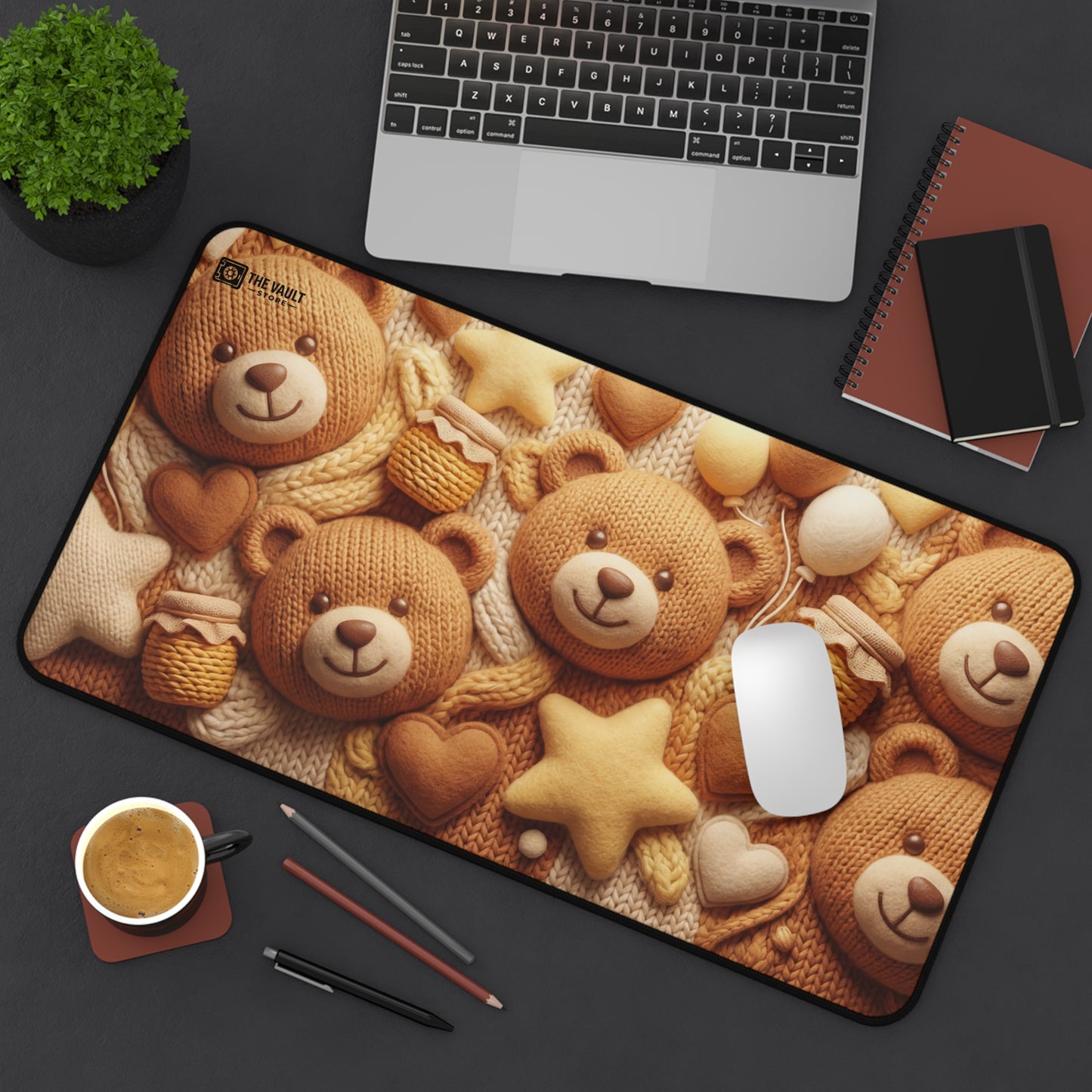 Cute Teddy Cookie Desk Mat