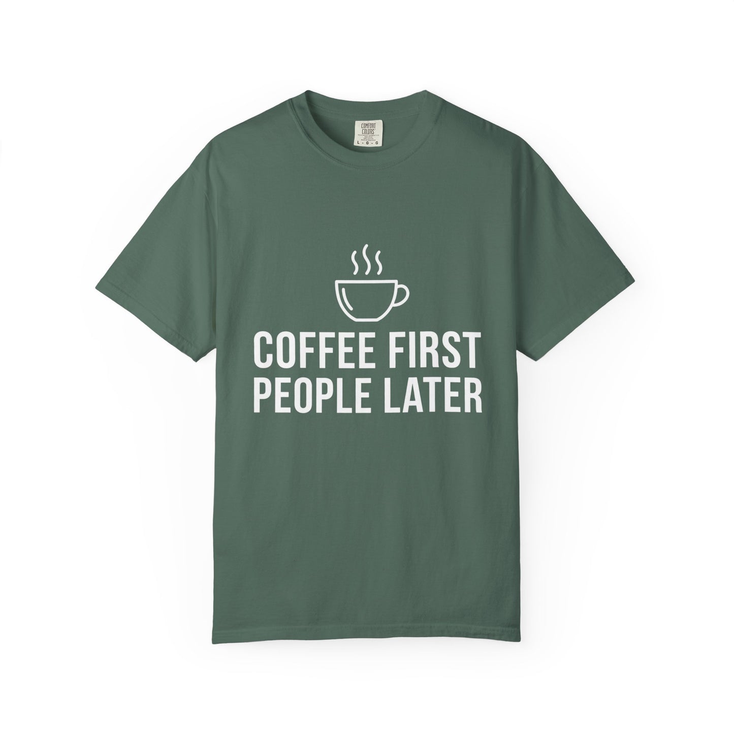 Coffee First People Later T-Shirt — Soft Vintage Tee