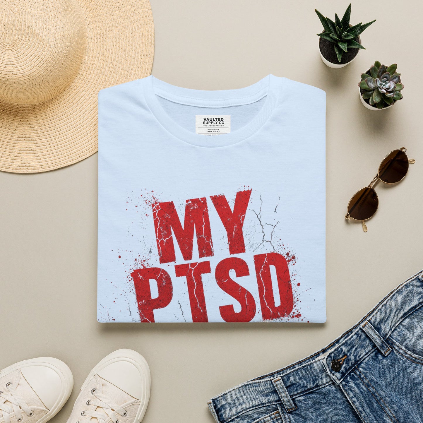 PTSD Awareness T-Shirt — "My PTSD" Graphic Support Tee