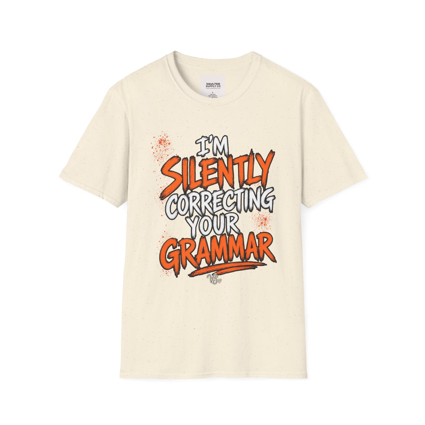 Grammar Humor T-Shirt — "I'm Silently Correcting Your Grammar"