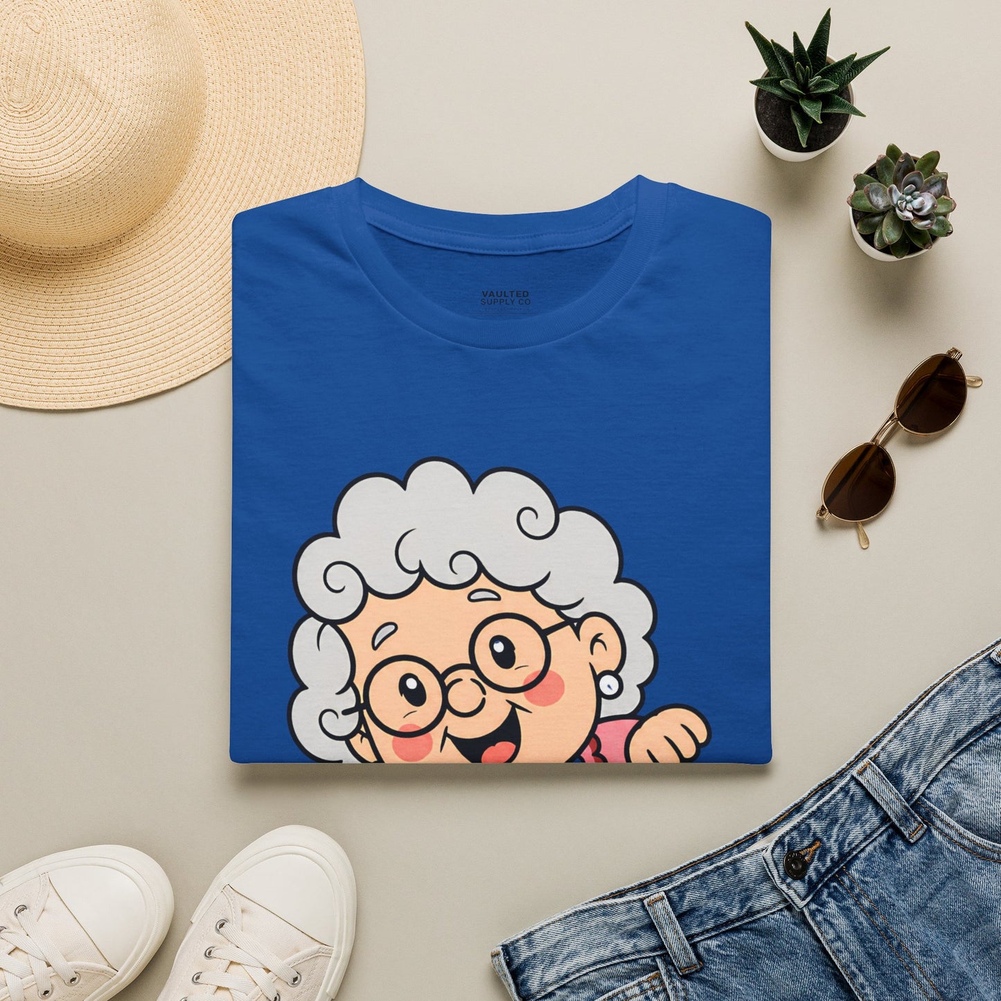 Grandma Cartoon T-Shirt — "I'm with Papa" Cute Family Tee