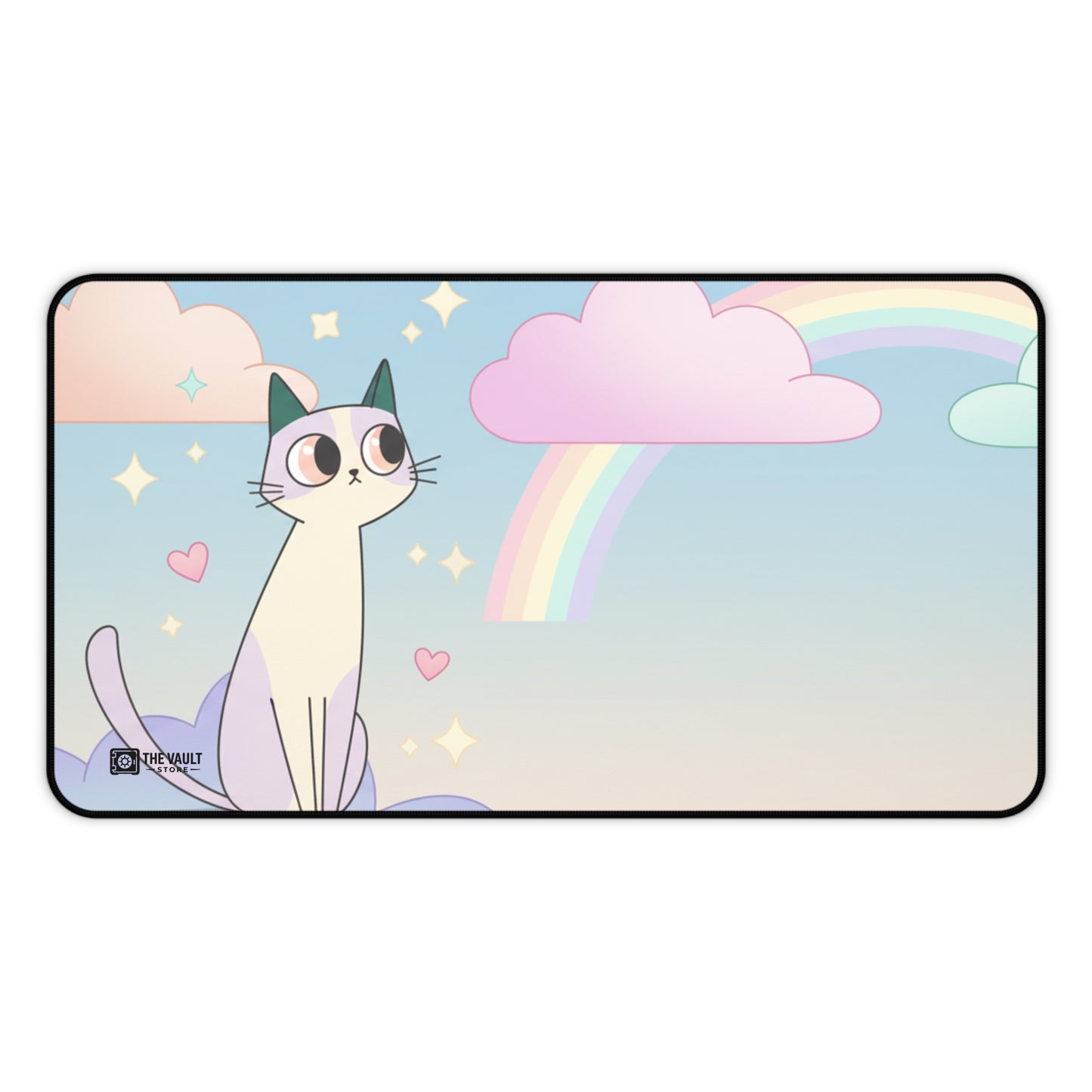 Kawaii Pastel Cat Desk Mat