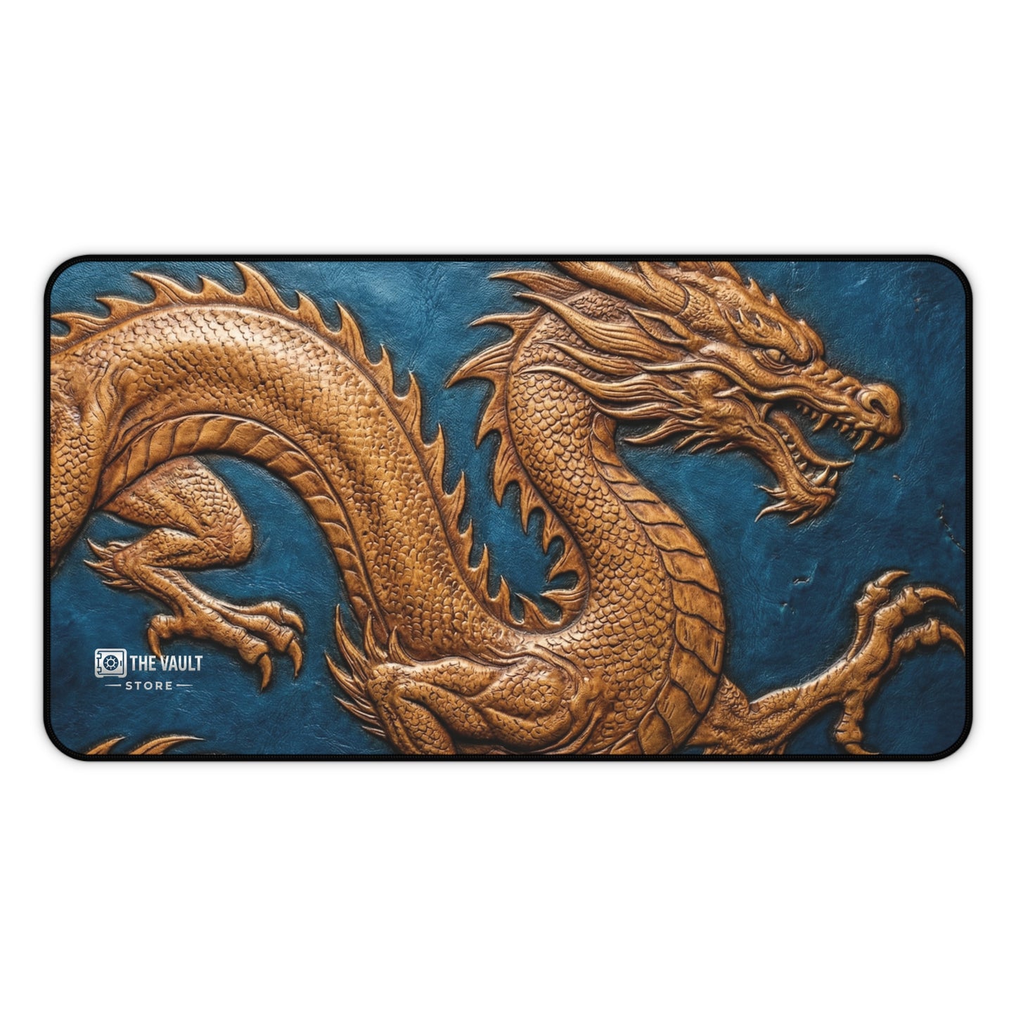Embossed Leather Mandala Pattern Desk Mat