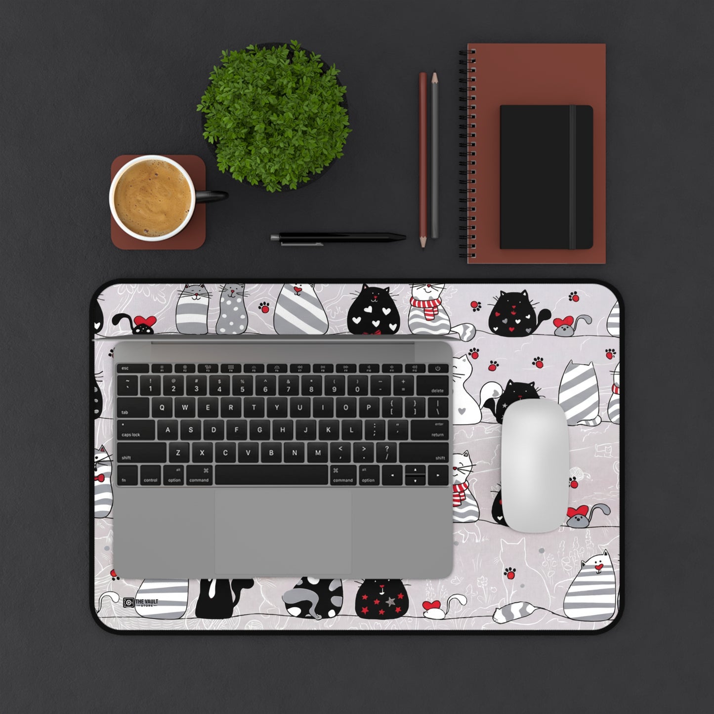 Too Many Cats Never Desk Mat