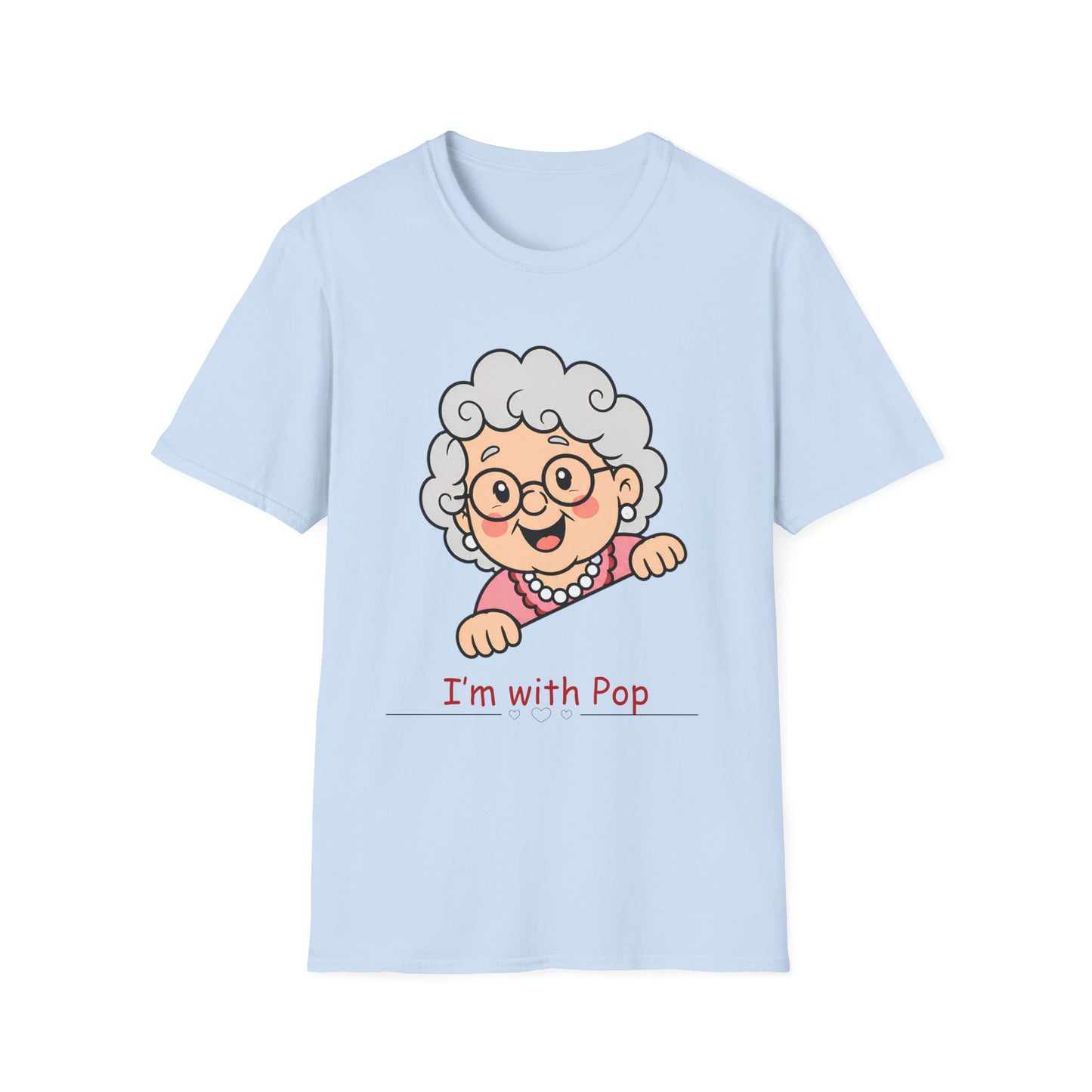 Grandma Peeking T-Shirt — Cute "I'm with Pop" Graphic Tee