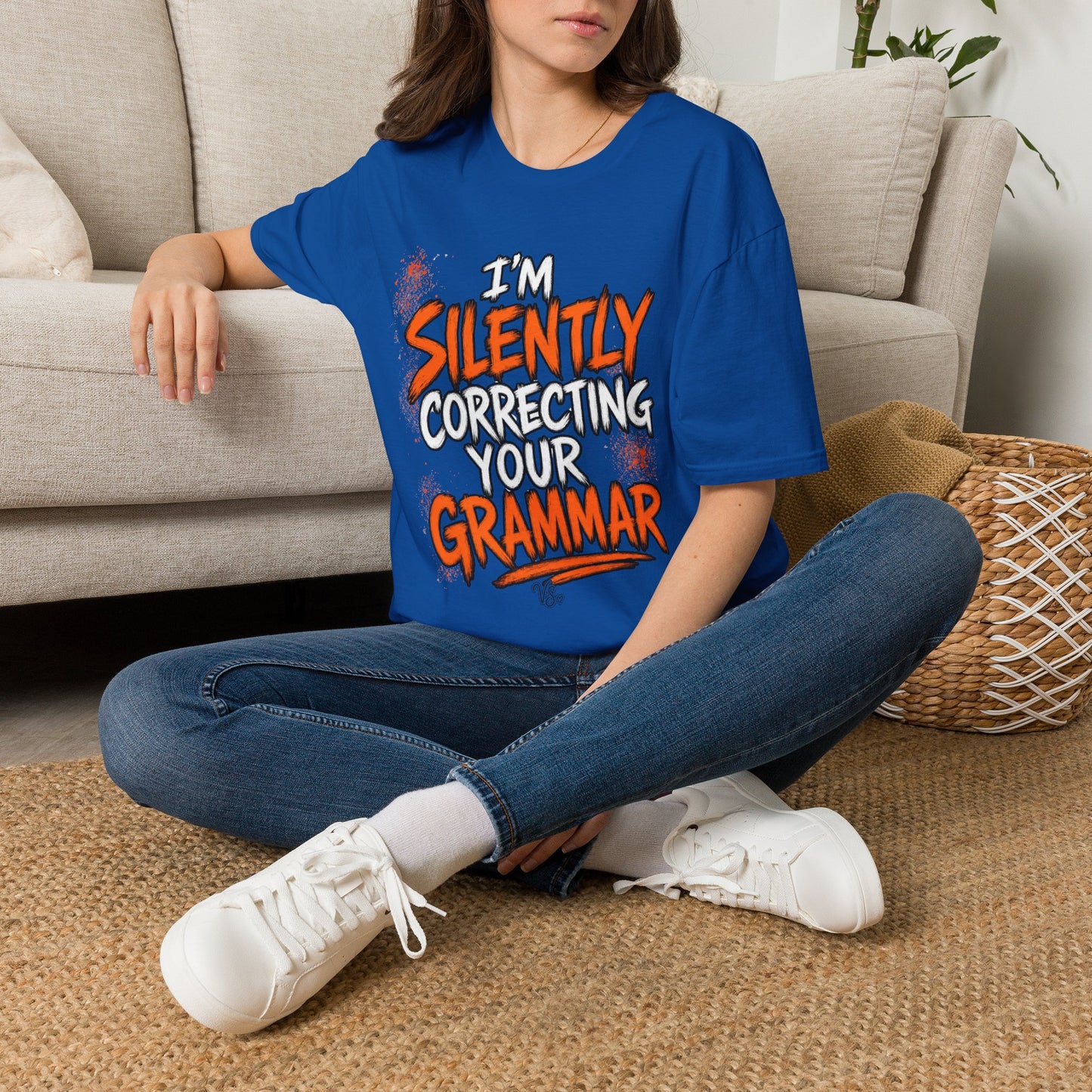 Grammar Humor T-Shirt — "I'm Silently Correcting Your Grammar"
