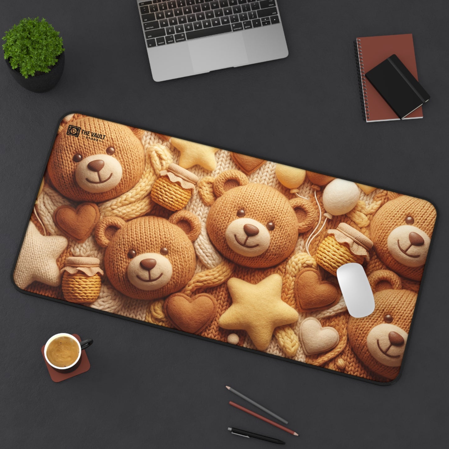 Cute Teddy Cookie Desk Mat