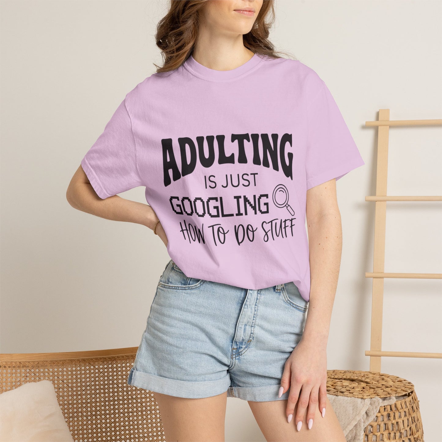 Funny "Adulting is Just Googling How to Do Stuff" T-Shirt