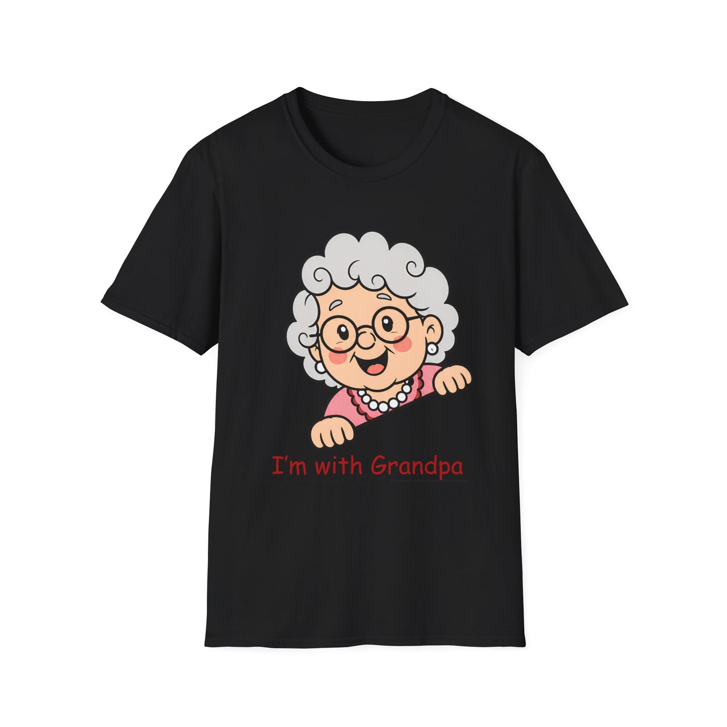 Grandma Peeking T-Shirt — "I’m with Grandpa" Cute Grandparent Graphic Tee