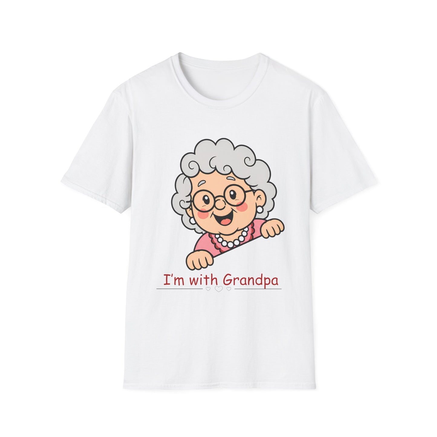 Grandma Peeking T-Shirt — "I’m with Grandpa" Cute Grandparent Graphic Tee