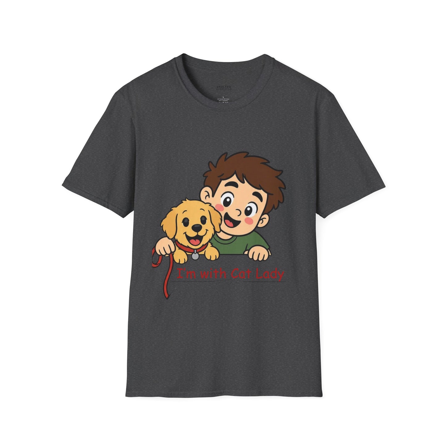 I'm With Cat Lady T-Shirt — Cute Cartoon Pet Lover Tee
