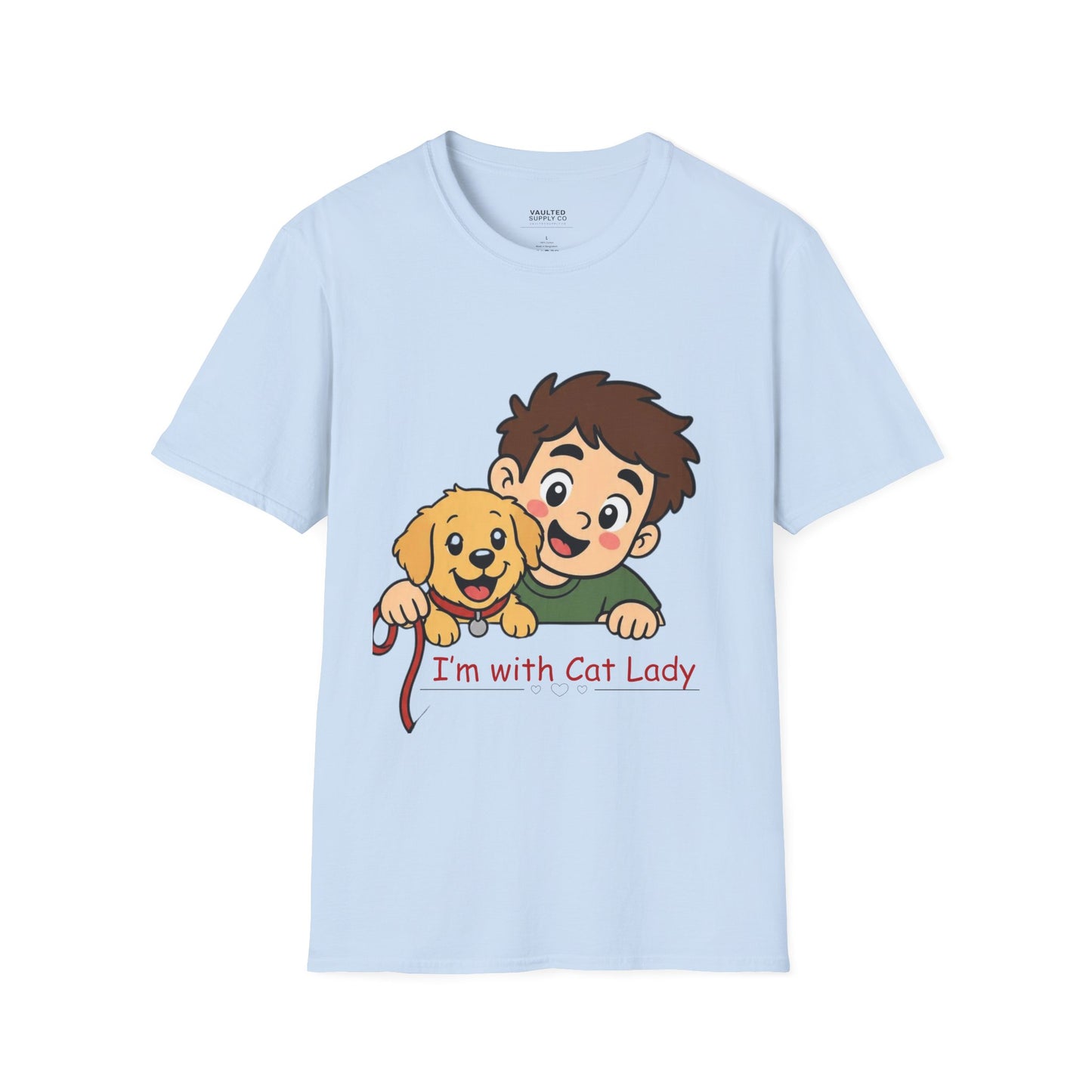 I'm With Cat Lady T-Shirt — Cute Cartoon Pet Lover Tee