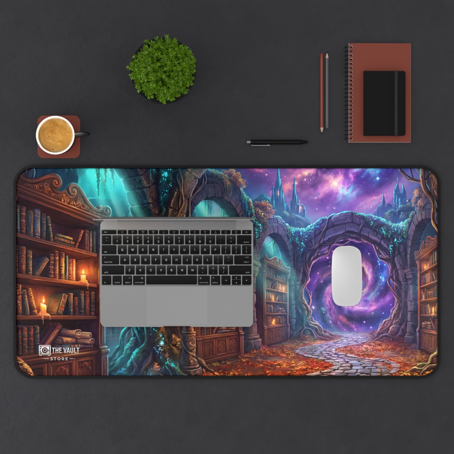 Cosmic Library Portal Desk Mat