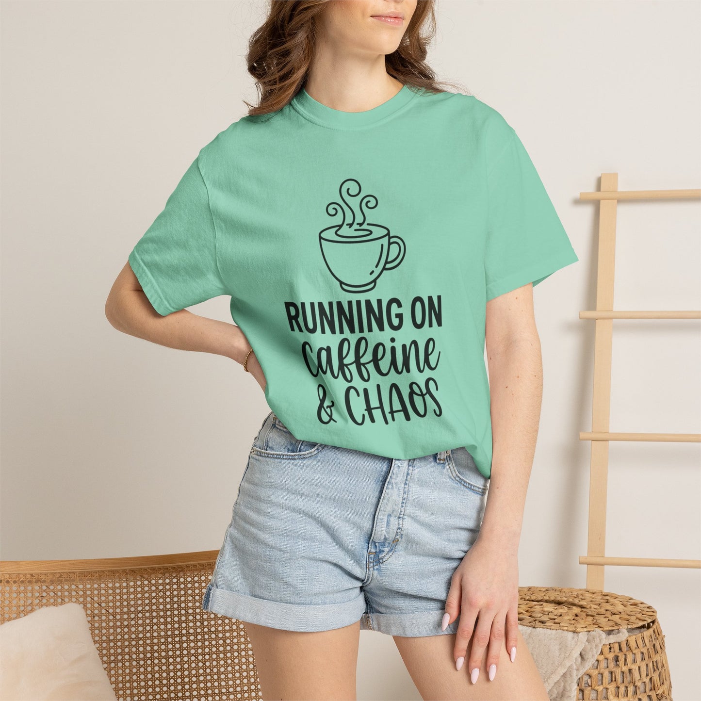 Funny "Caffeine and Chaos" T-Shirt