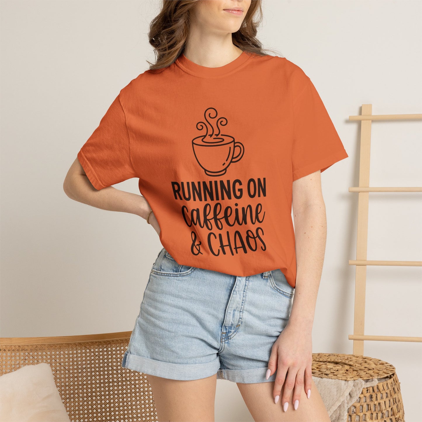 Funny "Caffeine and Chaos" T-Shirt
