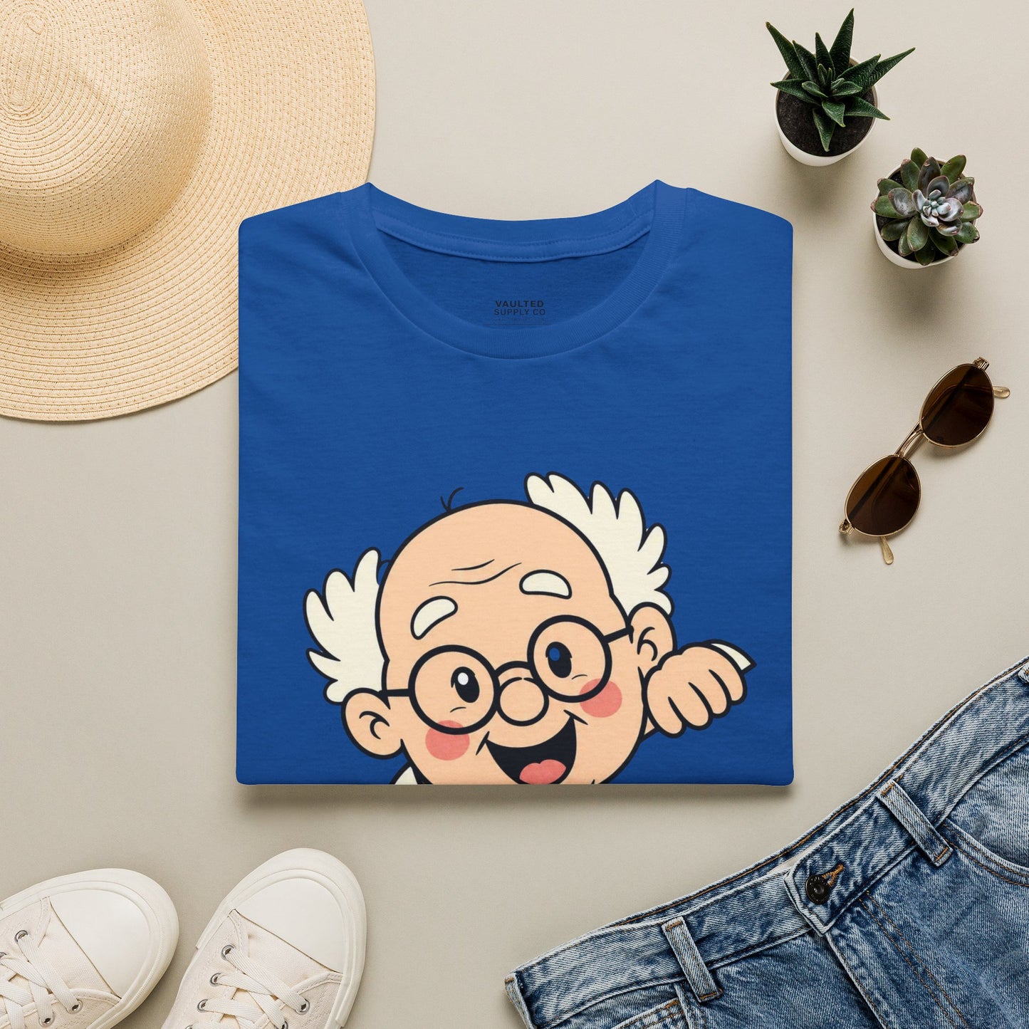 Grandpa Face T-Shirt — "I'm with MiMi" Cute Family Grandpa Tee