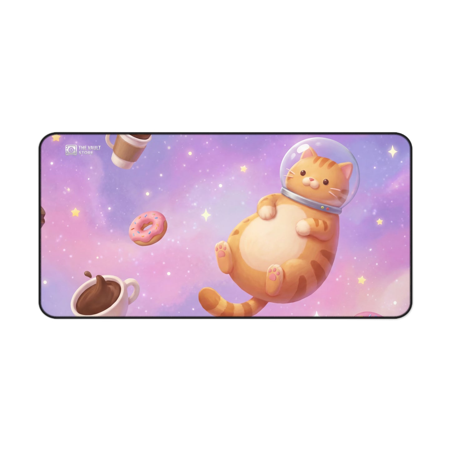 Cosmic Cat Cafe Desk Mat