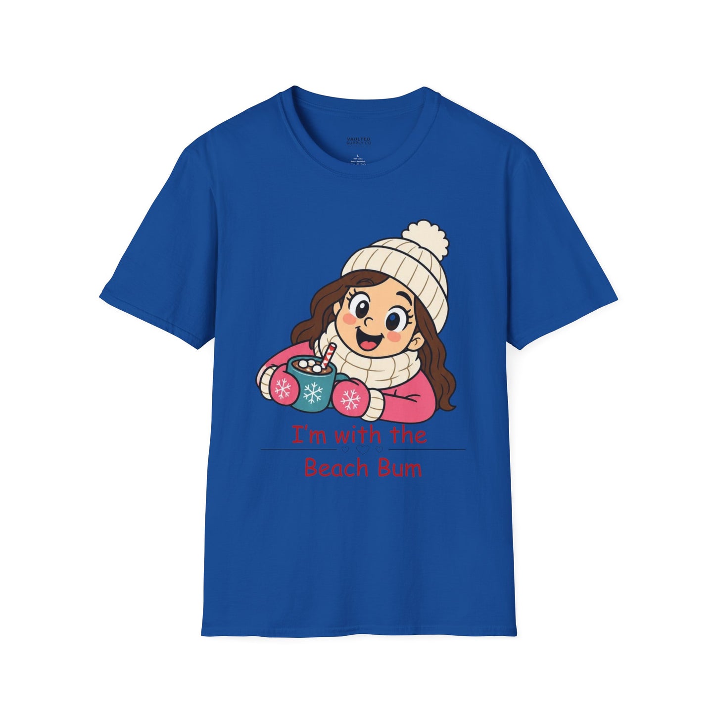 Cute Winter Girl T-Shirt — "I'm with the Beach Bum" Graphic Tee