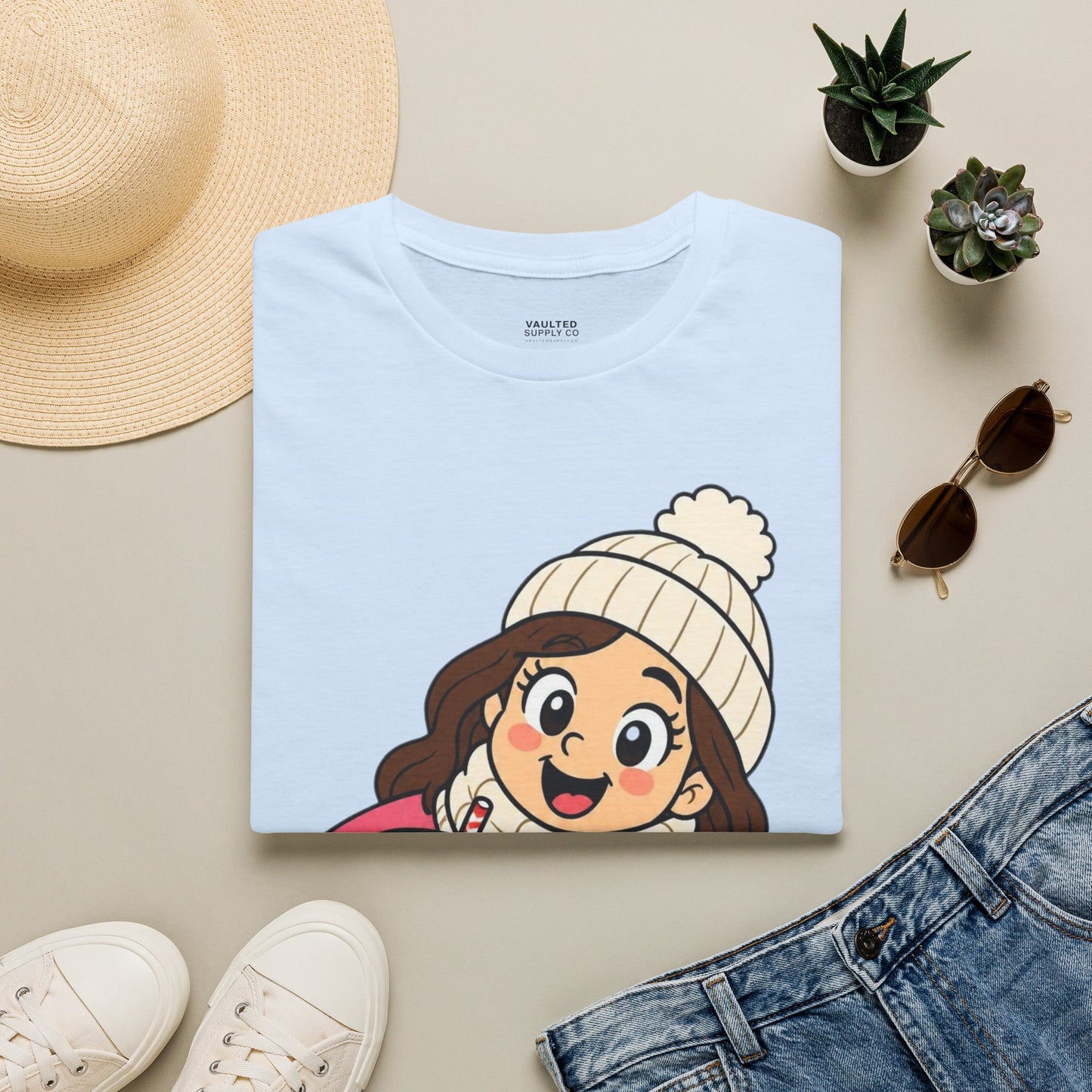 Cute Winter Girl T-Shirt — "I'm with the Beach Bum" Graphic Tee