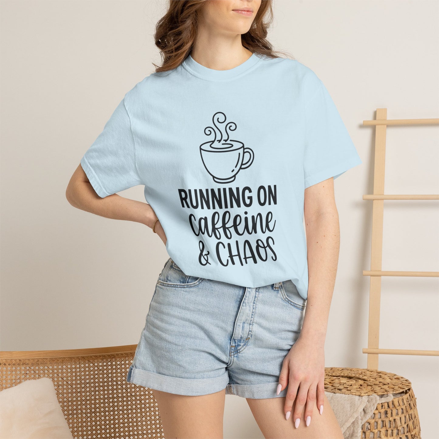 Funny "Caffeine and Chaos" T-Shirt