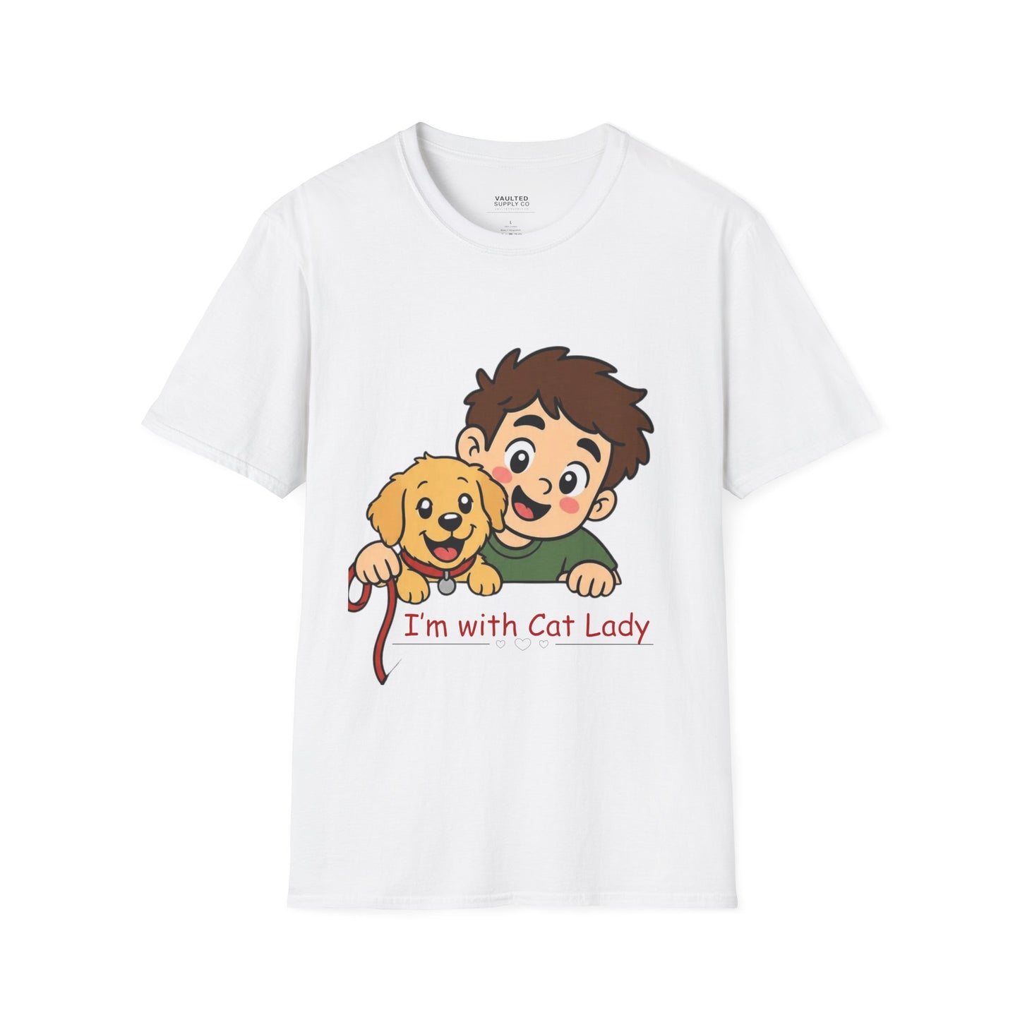 I'm With Cat Lady T-Shirt — Cute Cartoon Pet Lover Tee