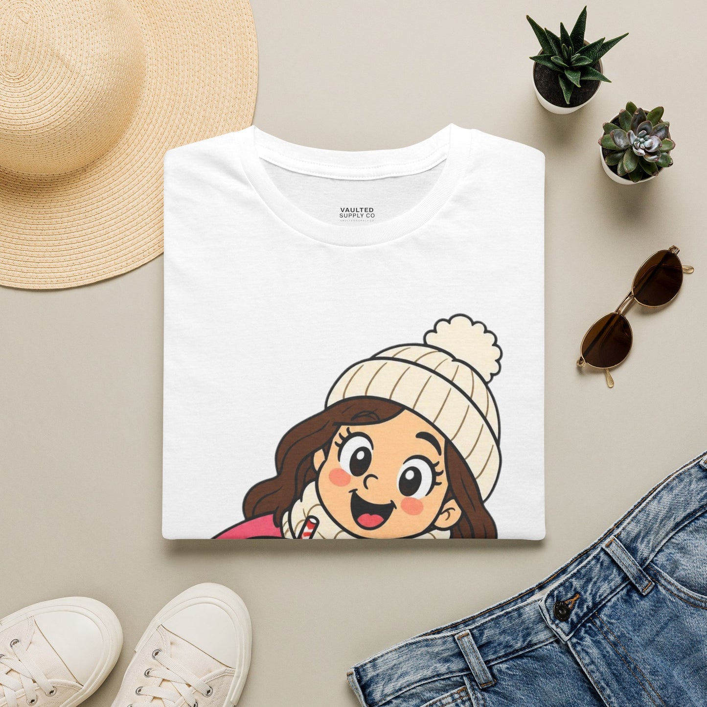 Cute Winter Girl T-Shirt — "I'm with the Beach Bum" Graphic Tee