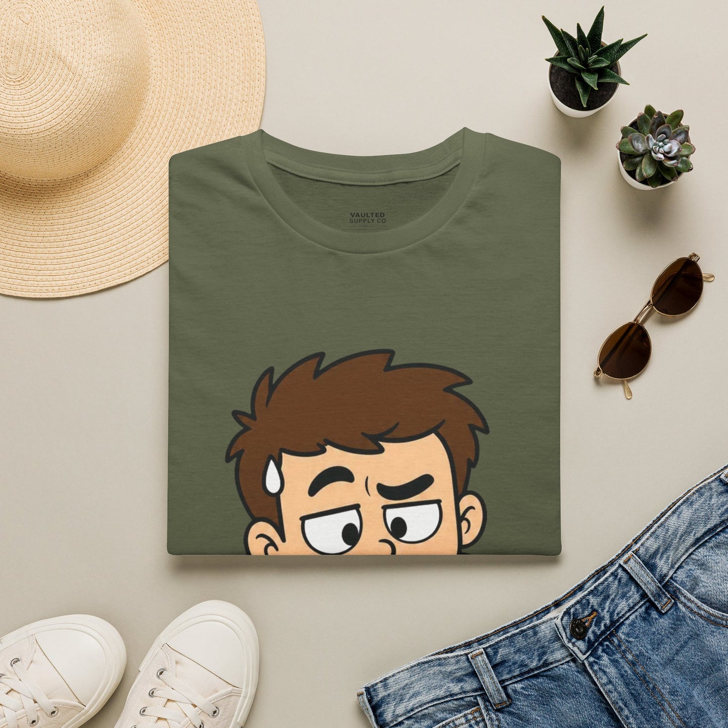 Funny "I'm With the Shopaholic" T-Shirt — Cute Peekaboo Cartoon Tee