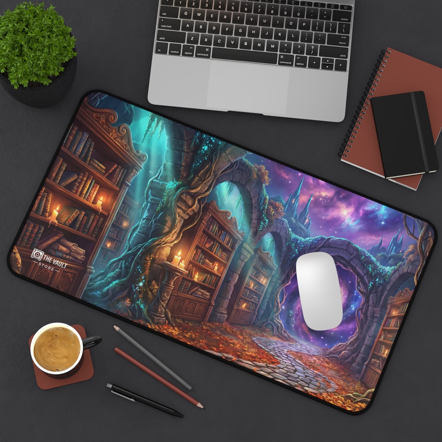 Cosmic Library Portal Desk Mat
