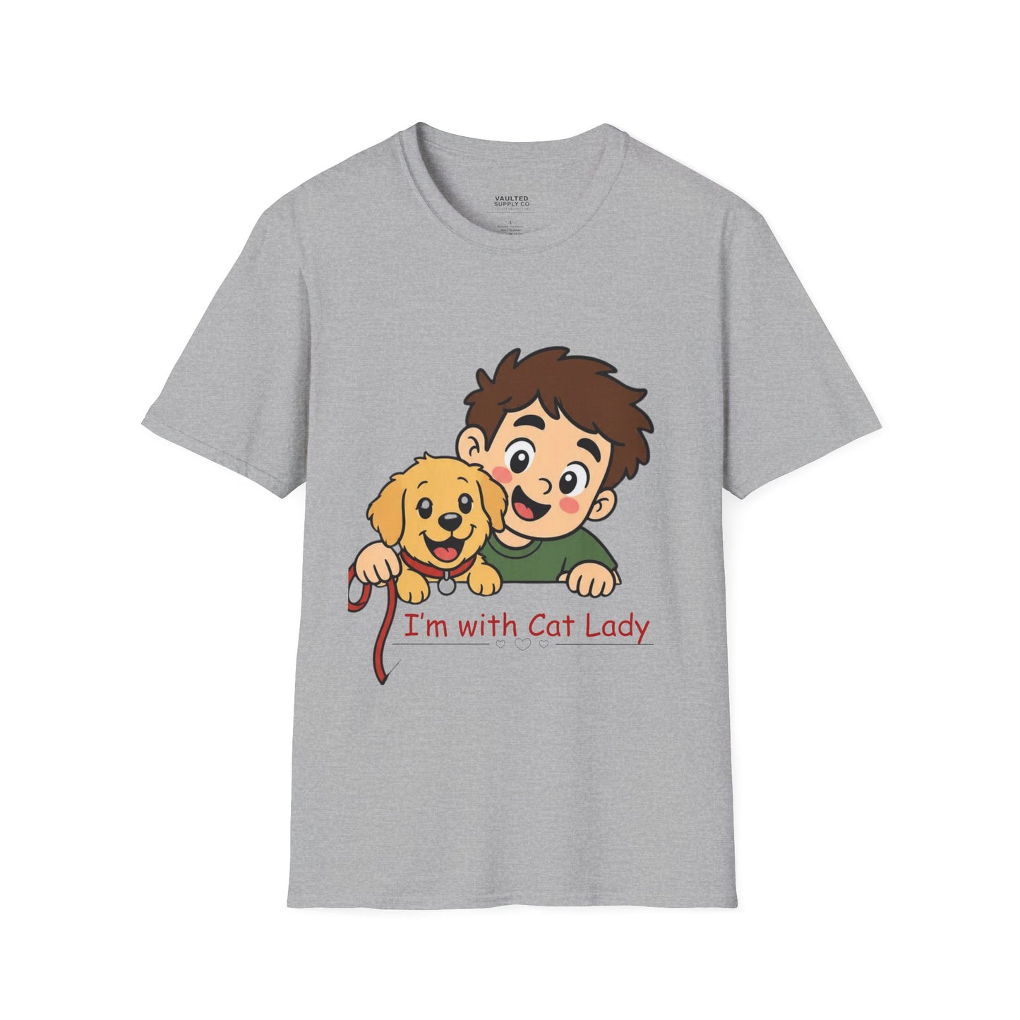I'm With Cat Lady T-Shirt — Cute Cartoon Pet Lover Tee