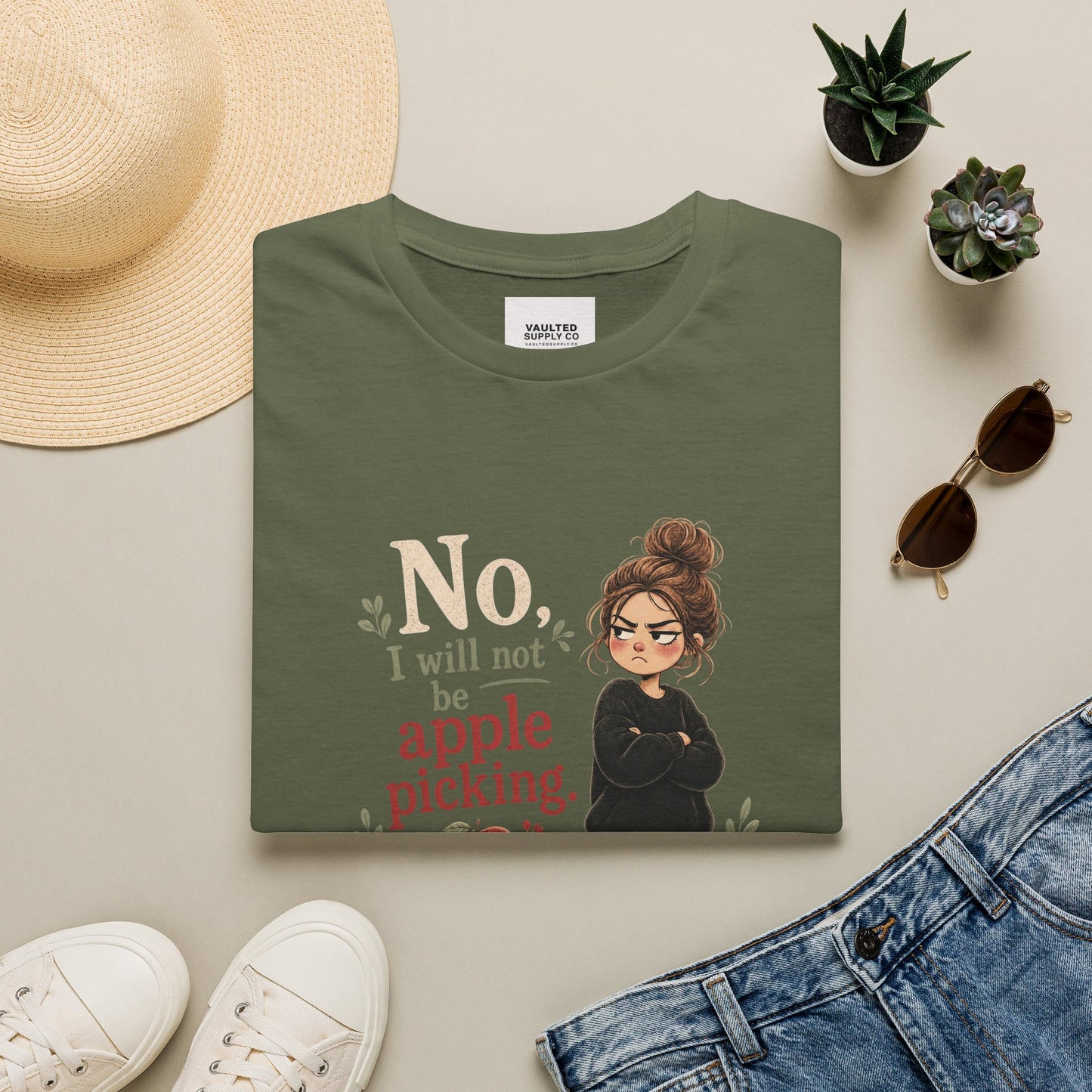 T-Shirt — "No, I will not be apple picking" Fall Graphic Tee