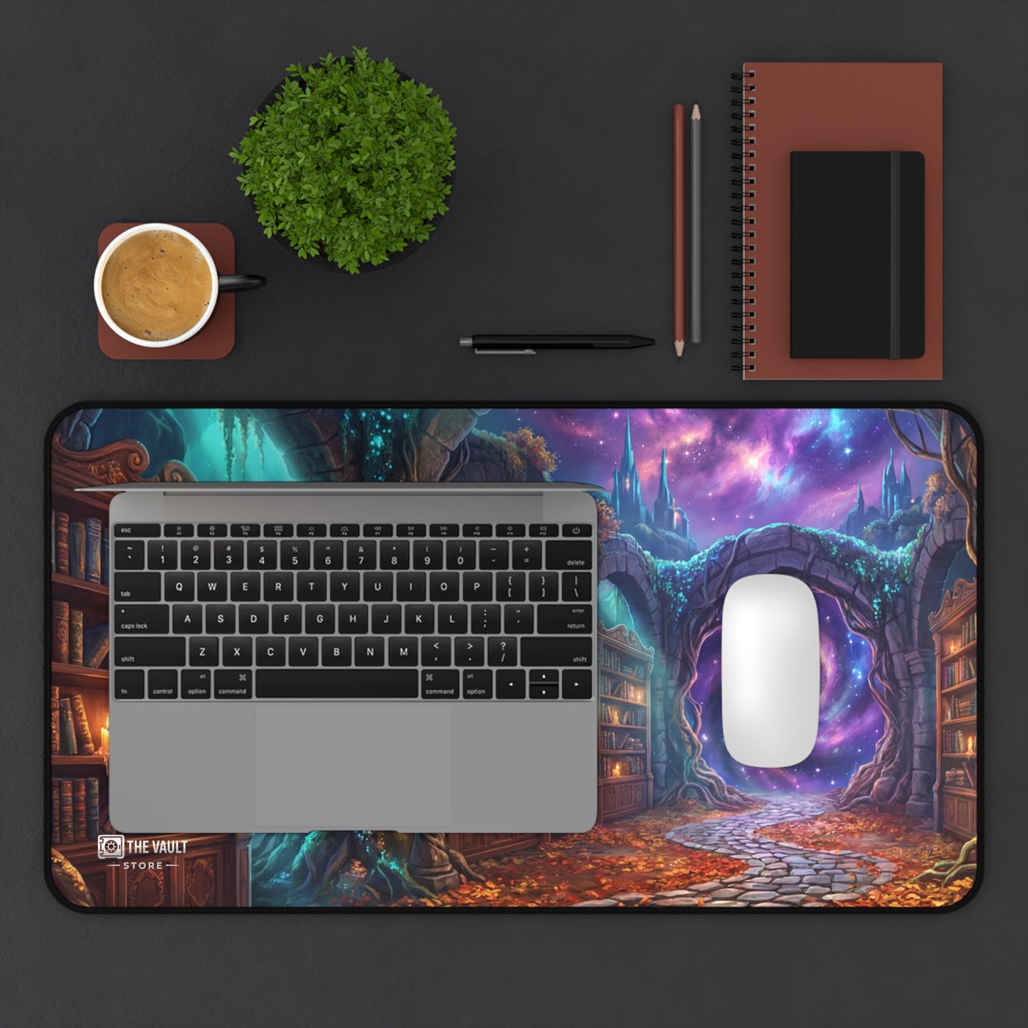 Cosmic Library Portal Desk Mat