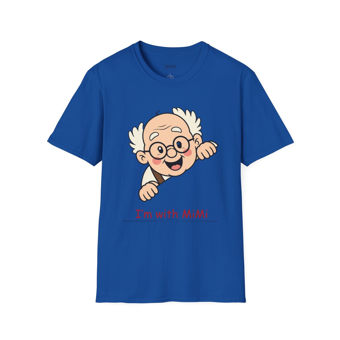 Grandpa Face T-Shirt — "I'm with MiMi" Cute Family Grandpa Tee
