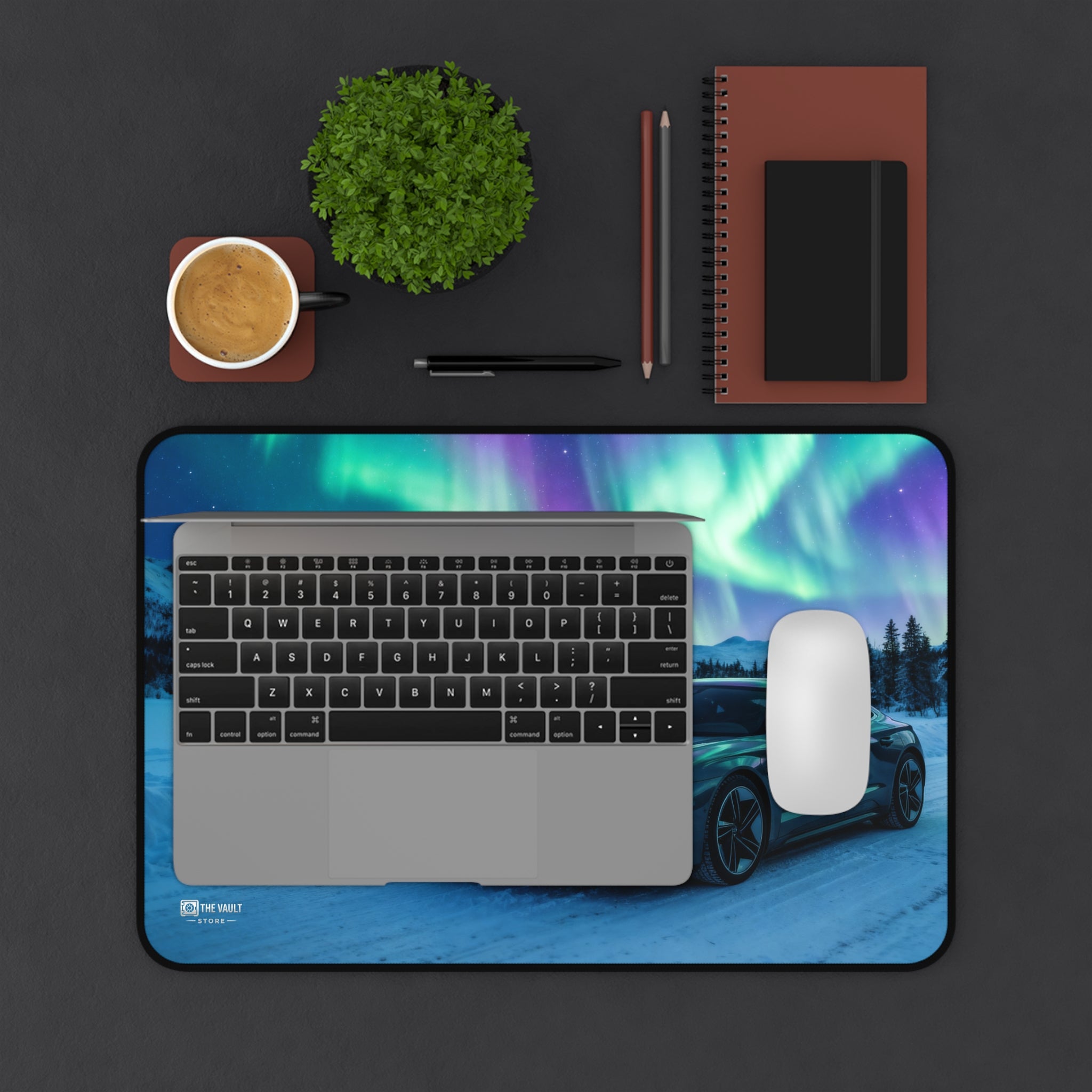 Aurora Borealis Drive Desk Mat