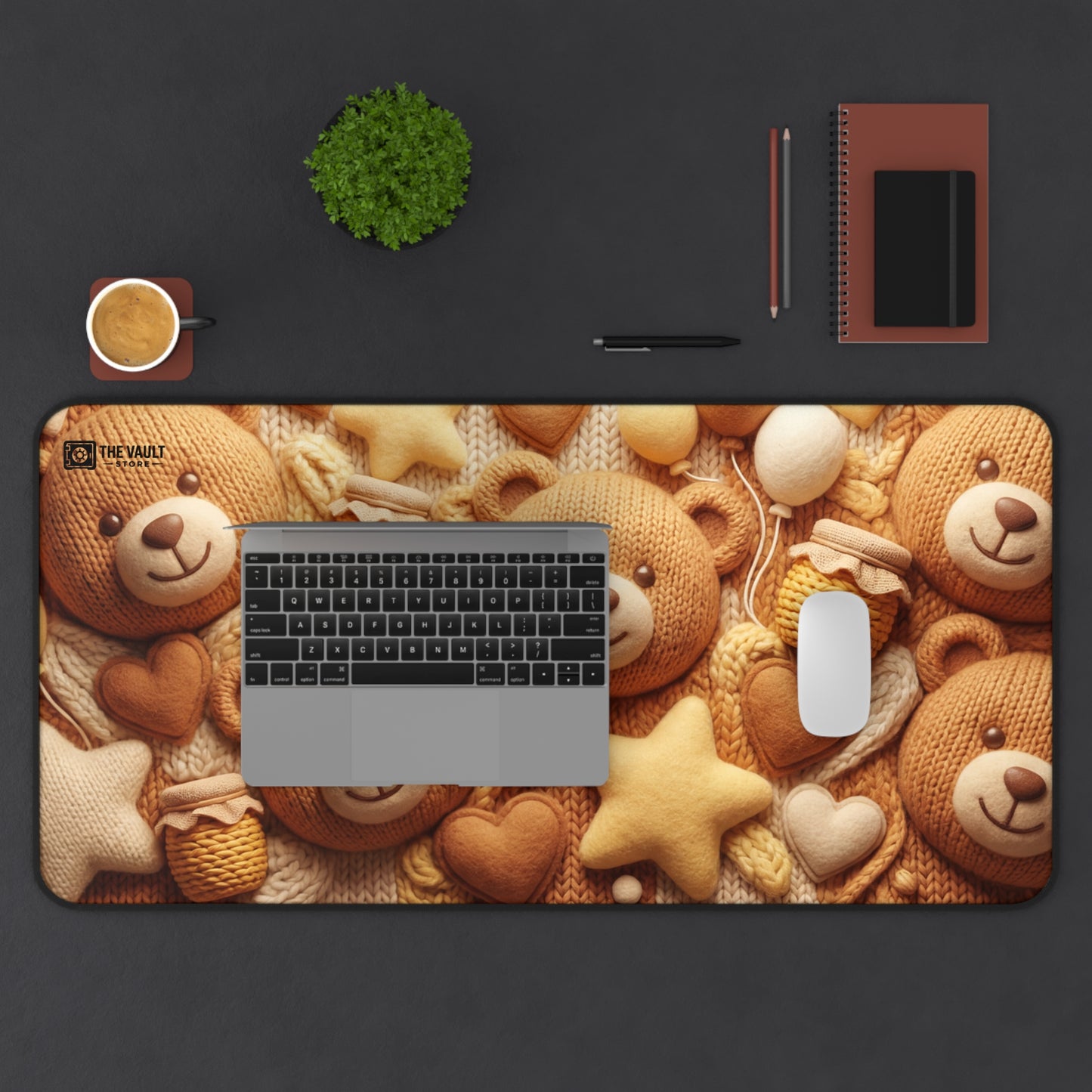 Cute Teddy Cookie Desk Mat