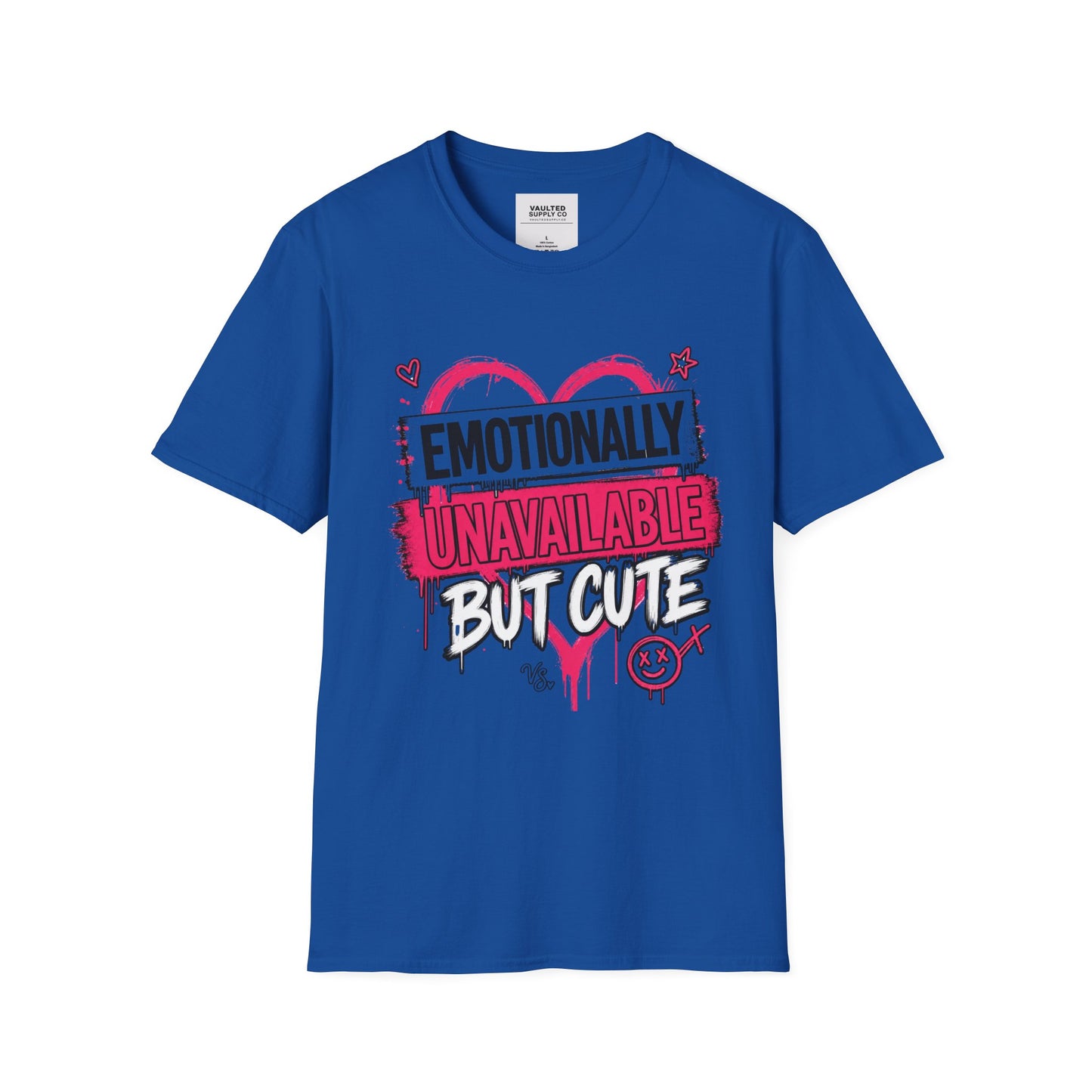 T-Shirt — "Emotionally Unavailable But Cute" Graphic Tee