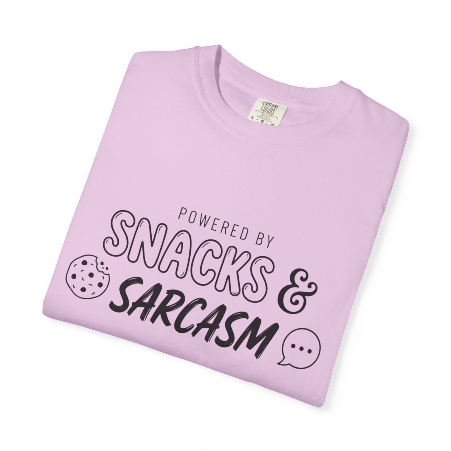 Funny "Snacks and Sarcasm" T-Shirt
