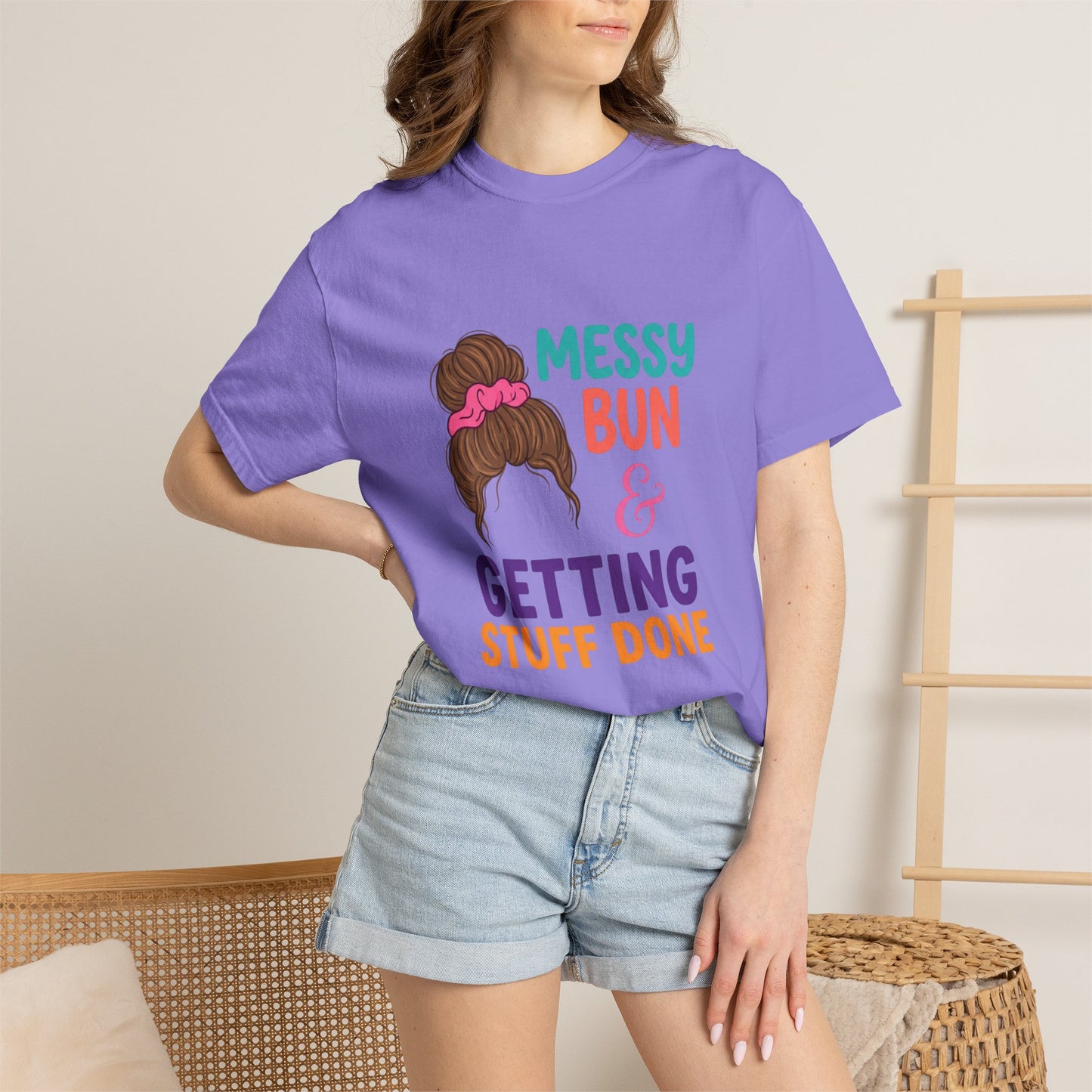 Messy Bun Getting STuff Done T-Shirt