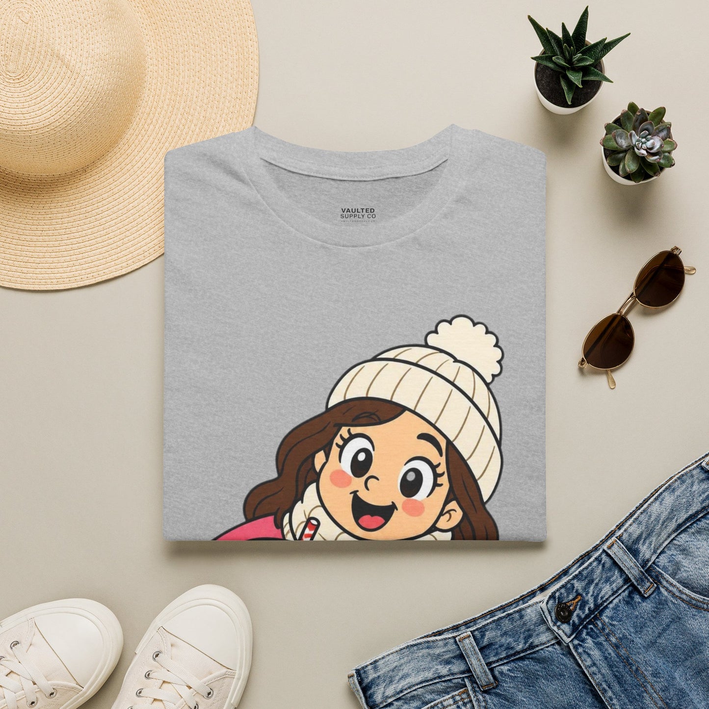 Cute Winter Girl T-Shirt — "I'm with the Beach Bum" Graphic Tee