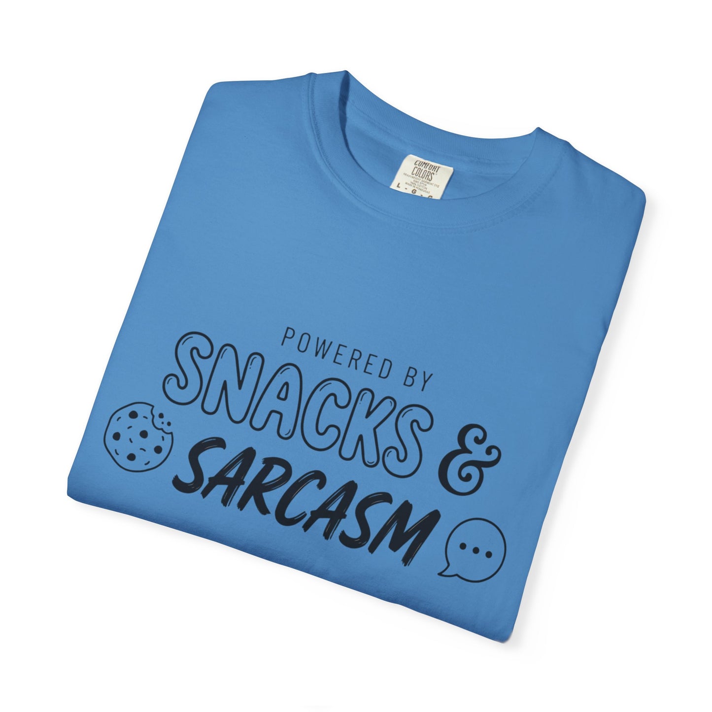 Funny "Snacks and Sarcasm" T-Shirt