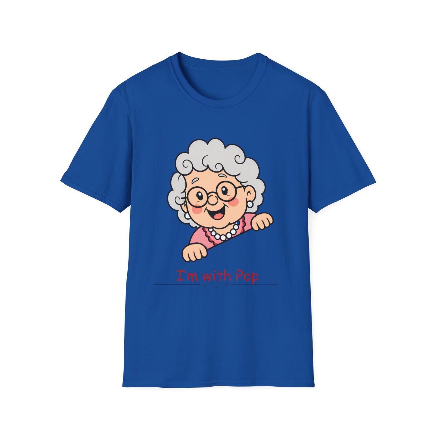 Grandma Peeking T-Shirt — Cute "I'm with Pop" Graphic Tee