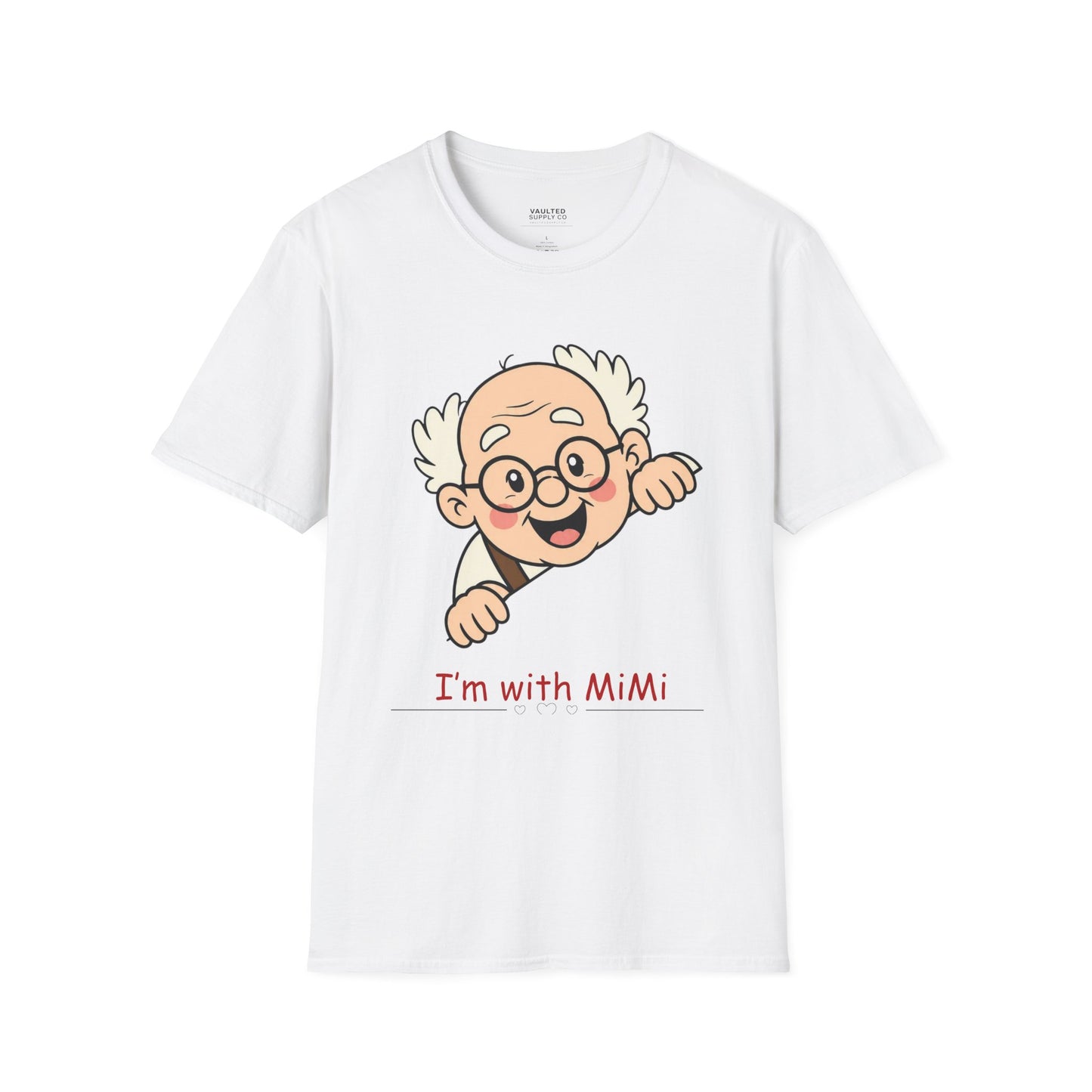 Grandpa Face T-Shirt — "I'm with MiMi" Cute Family Grandpa Tee