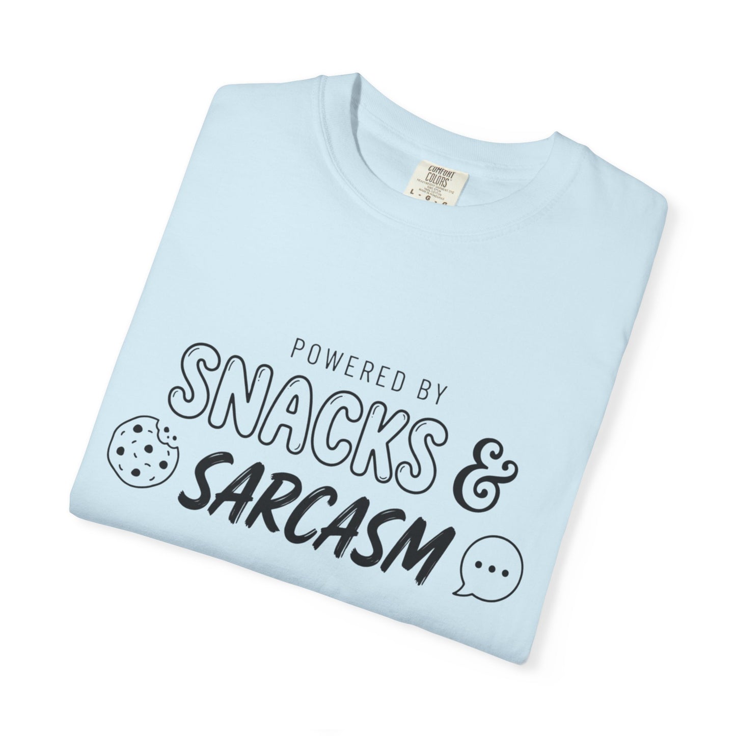 Funny "Snacks and Sarcasm" T-Shirt
