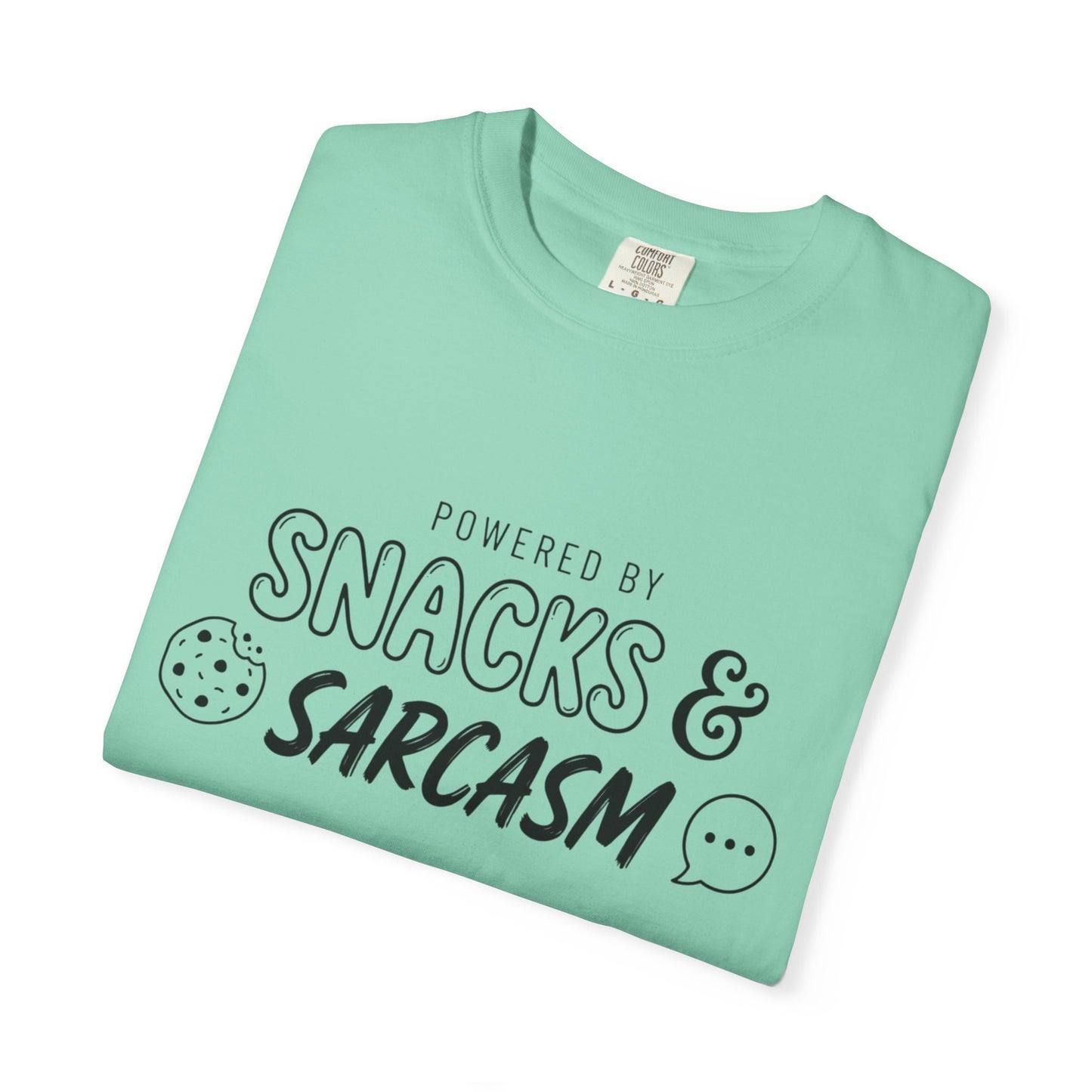 Funny "Snacks and Sarcasm" T-Shirt